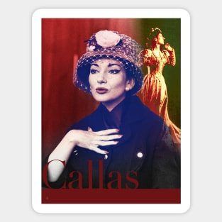 Maria Callas Collage Portrait 3 Sticker